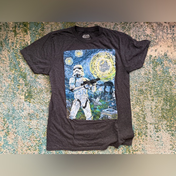 Star Wars Van Gogh Storm Trooper painting graphic print t-shirt, size small - Picture 1 of 3
